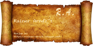 Rainer Arnót névjegykártya